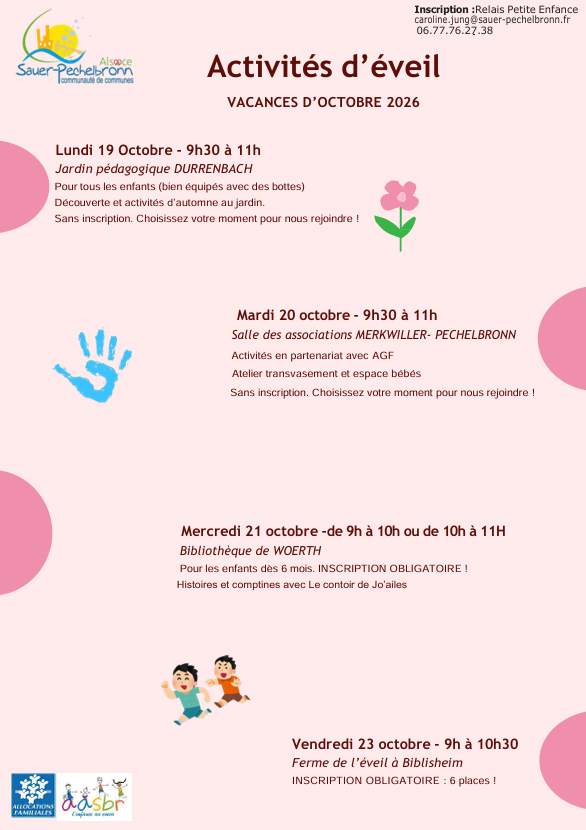 EVEIL VACANCES OCTOBRE