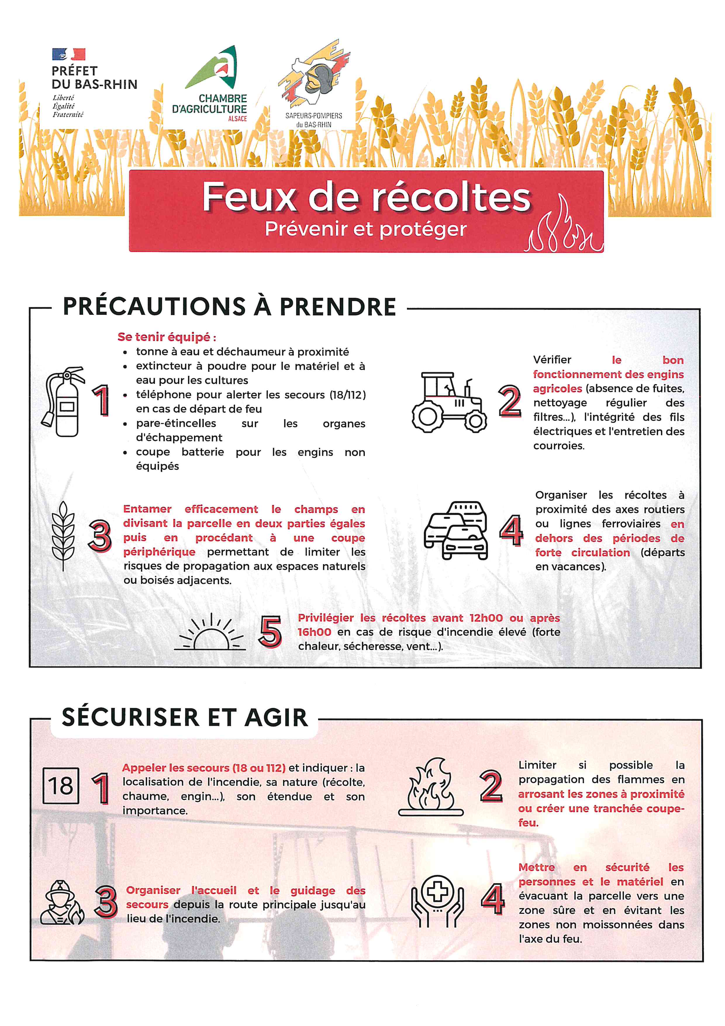FEU DE RECOLTES Prévenir et protéger